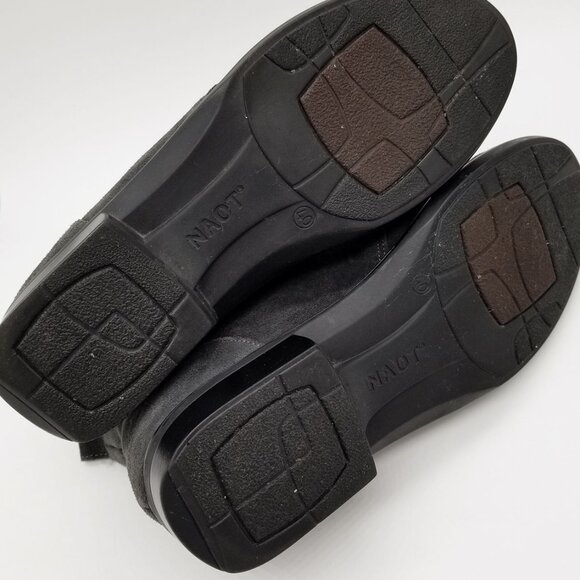 Naot Women's 9-9.5 Levanto Ankle Boots 40 Lace Up Comfort Dark Gray Suede $225 - Picture 9 of 16